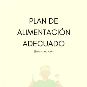 Plan de alimentación adecuado